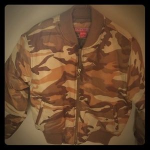 Brown Army Bomber Jacket